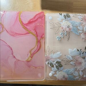 B BELK Pink Marble and Floral Hard Protective CASE for 13 Inch MacBook Air M1